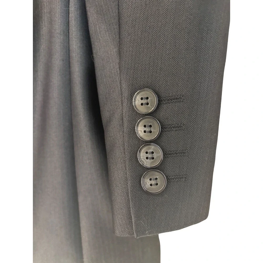 Phat Farm Prive Mens Blazer Suit‎ Jacket Navy Blue L40 Wool Touch Superior 160s